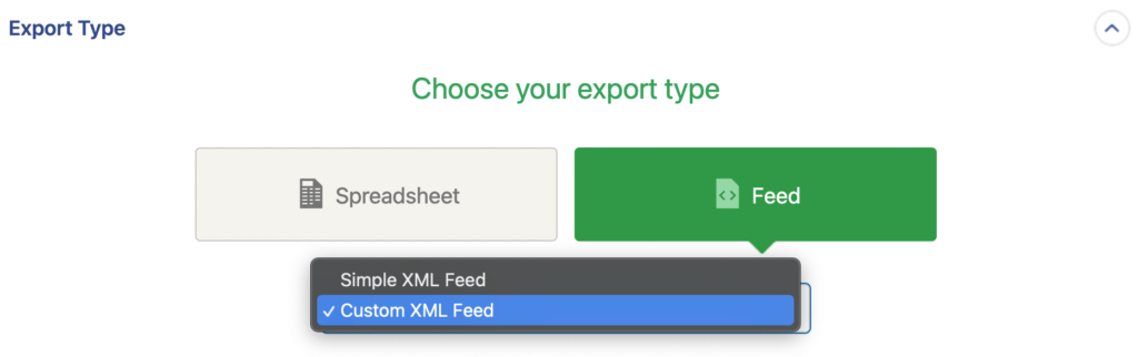 Select Custom XML Feed