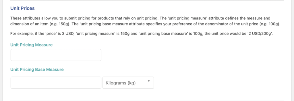 WooCommerce to Google Merchant Center Unit Prices