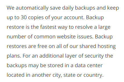SiteGround Backup Policy