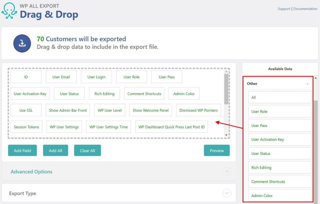 Export WooCommerce Customers Other Fields