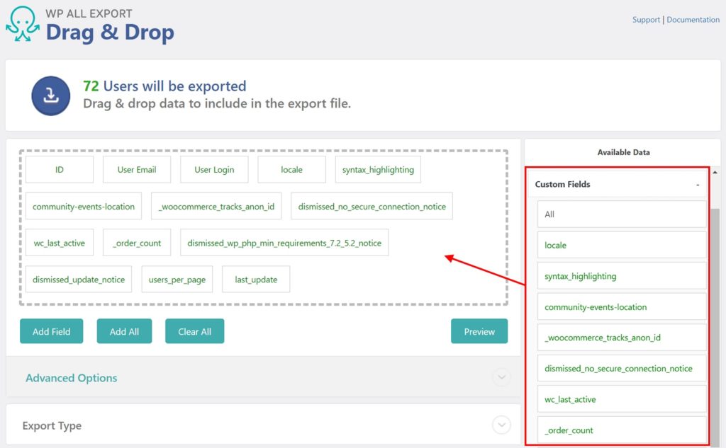 Export WordPress Users Custom Fields