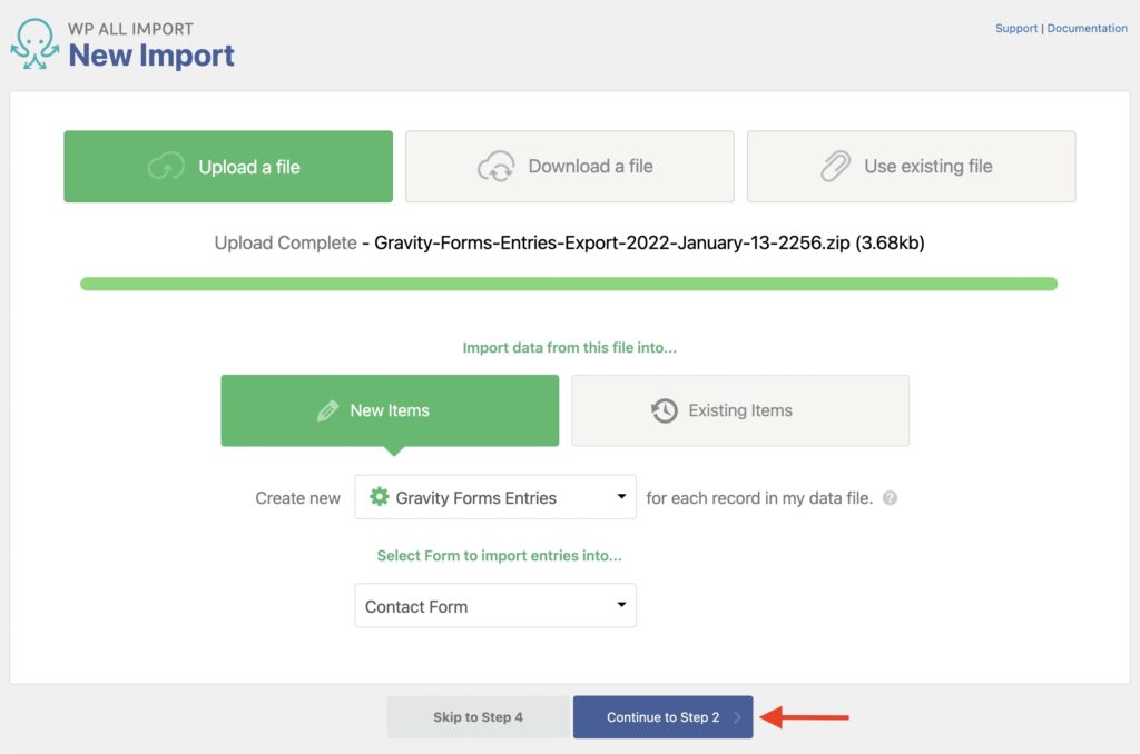 Migrate Gravity Forms Entries Modify Import