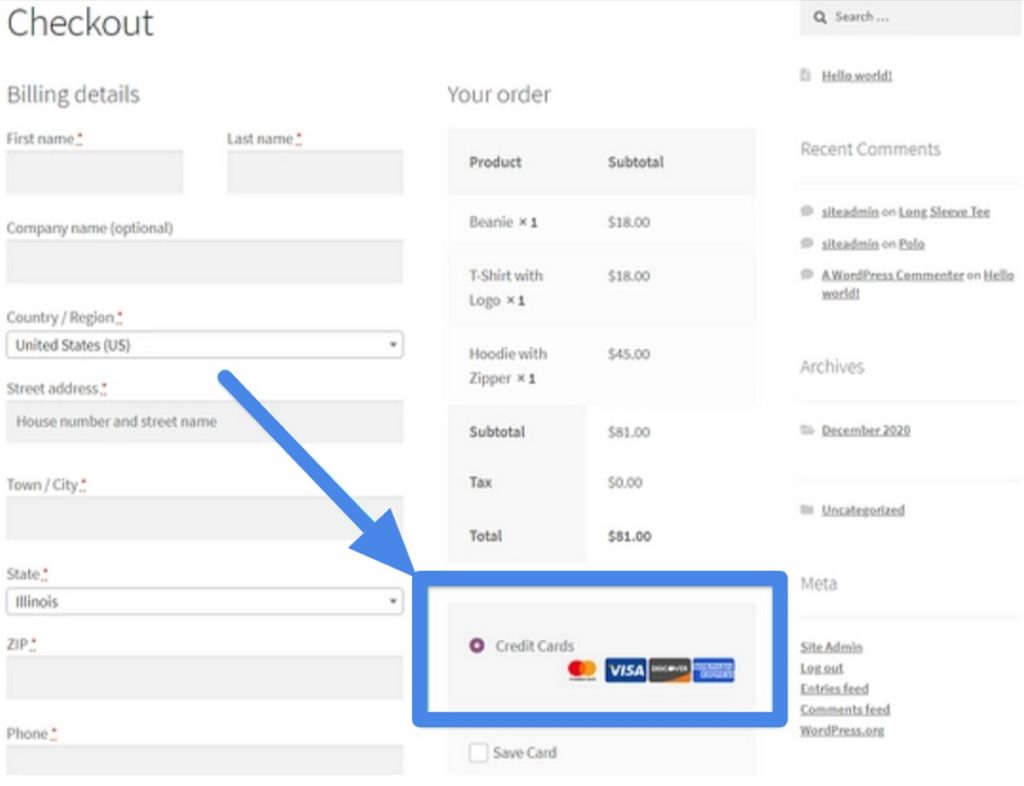 WooCommerce Checkout Billing Details