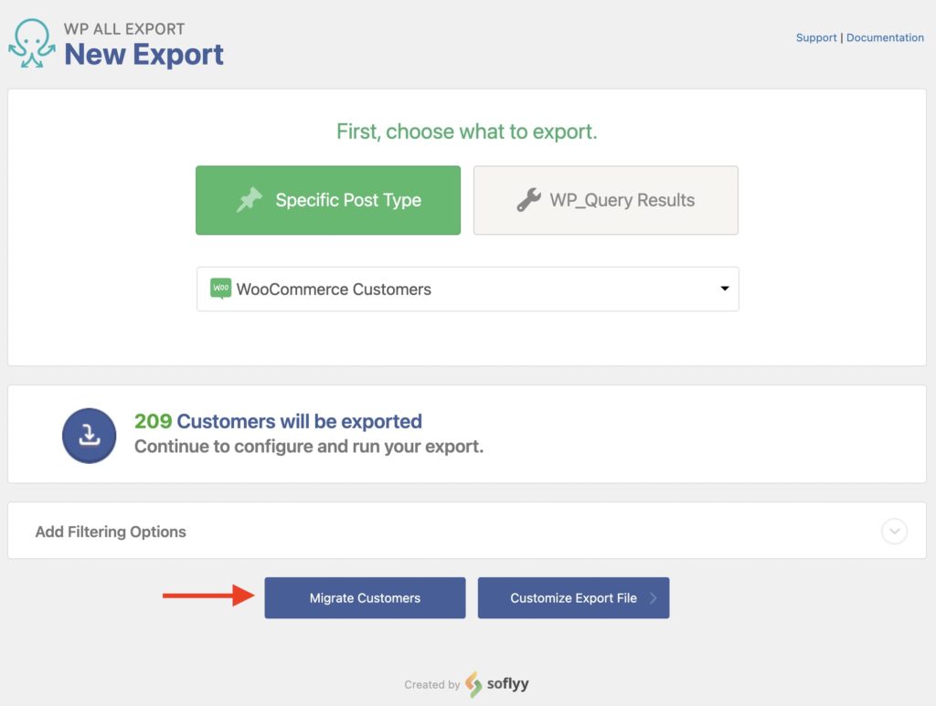 Migrate WooCommerce Customers New Export