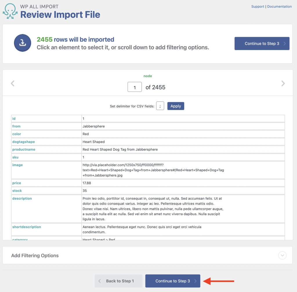 Import WooCommerce Products Review Import File