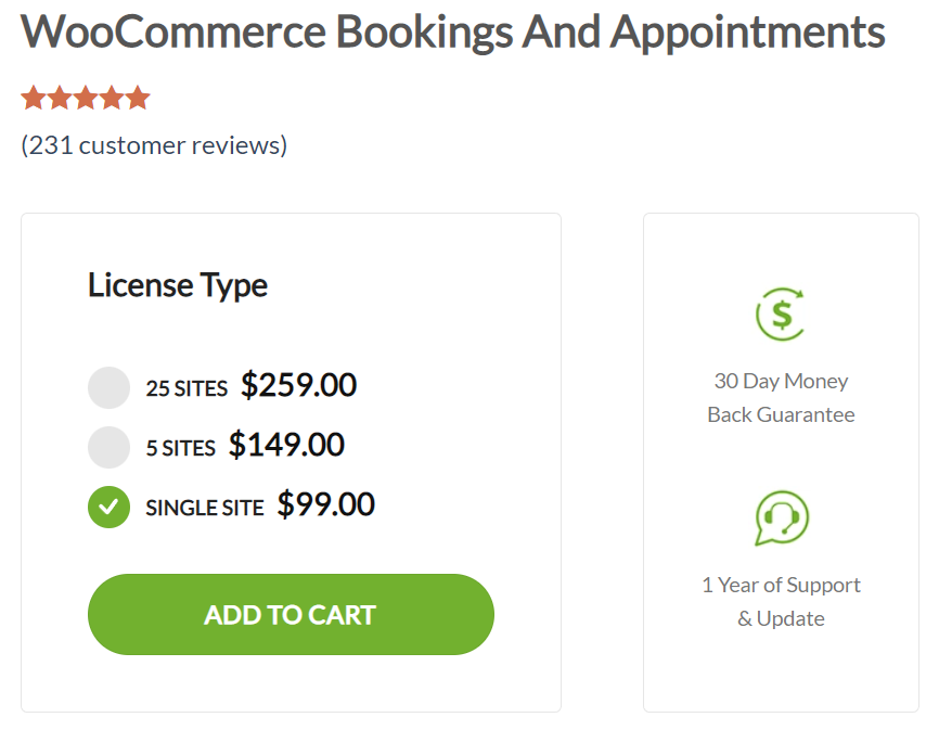 WooCommerce Bookings Price Panel