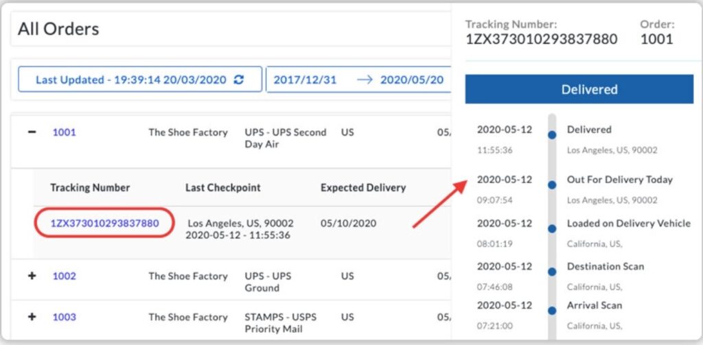 WooCommerce Shipping Services Tracking Tab
