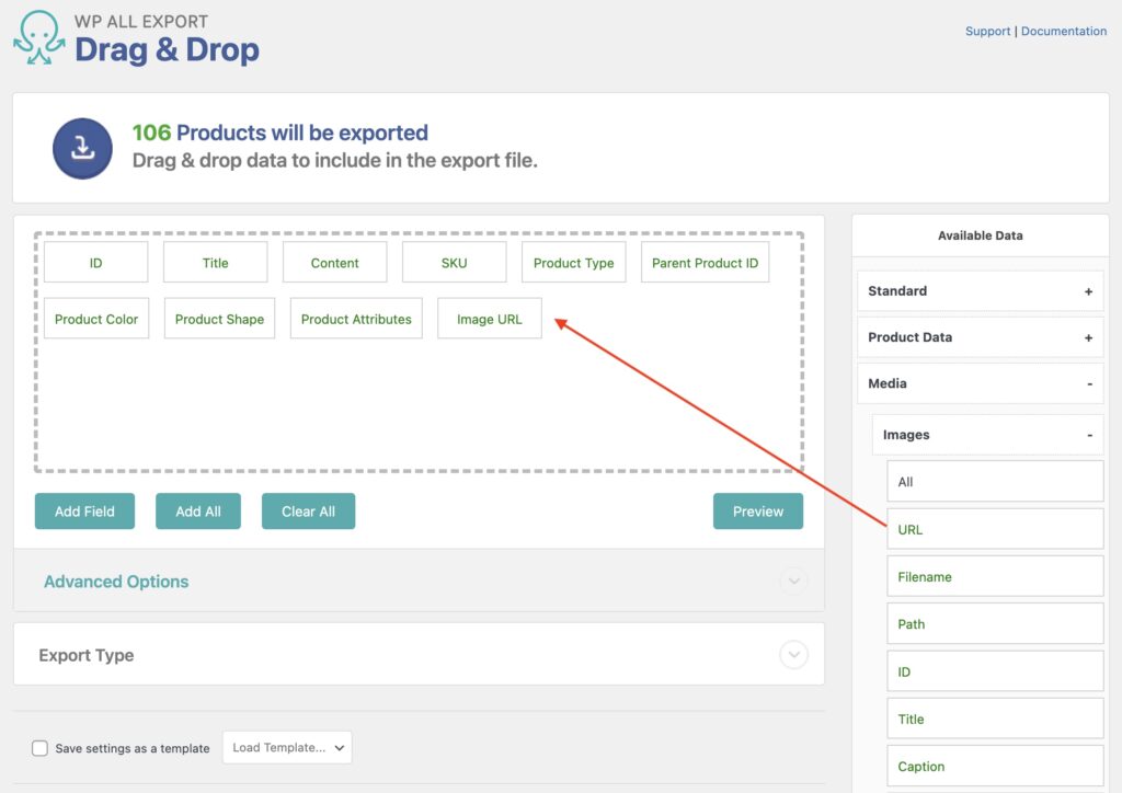 Export WooCommerce Products With Images Customize Export Fields