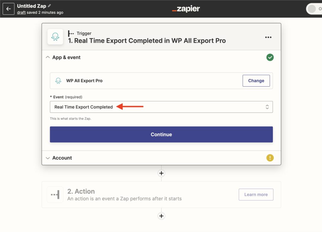 Zapier WooCommerce Real Time Export Completed