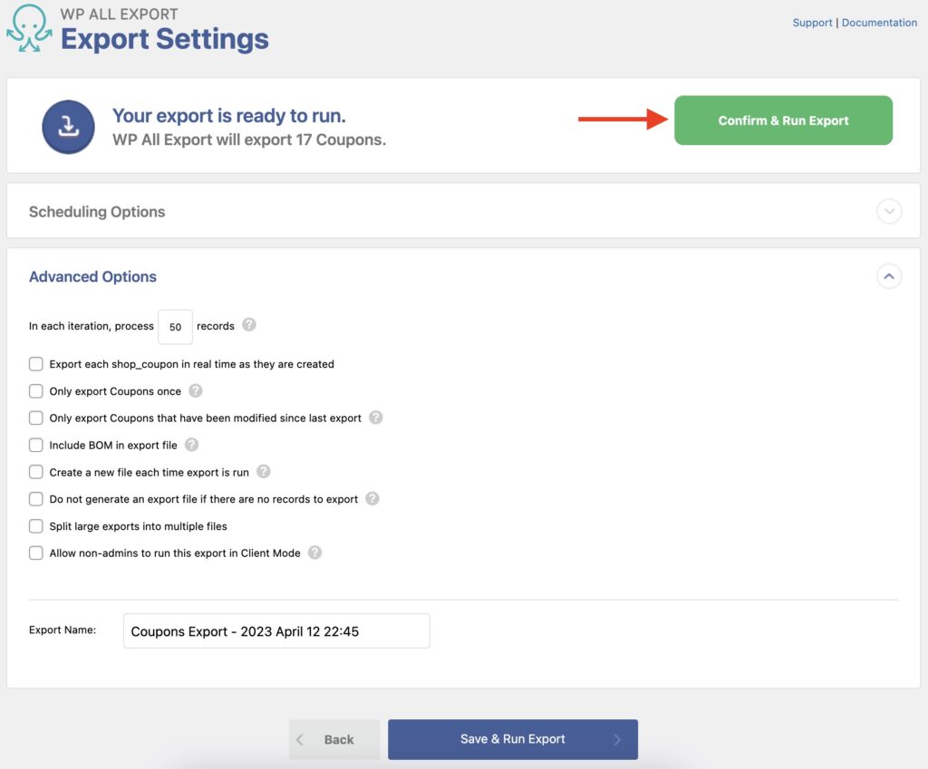 Export WooCommerce Coupons Settings