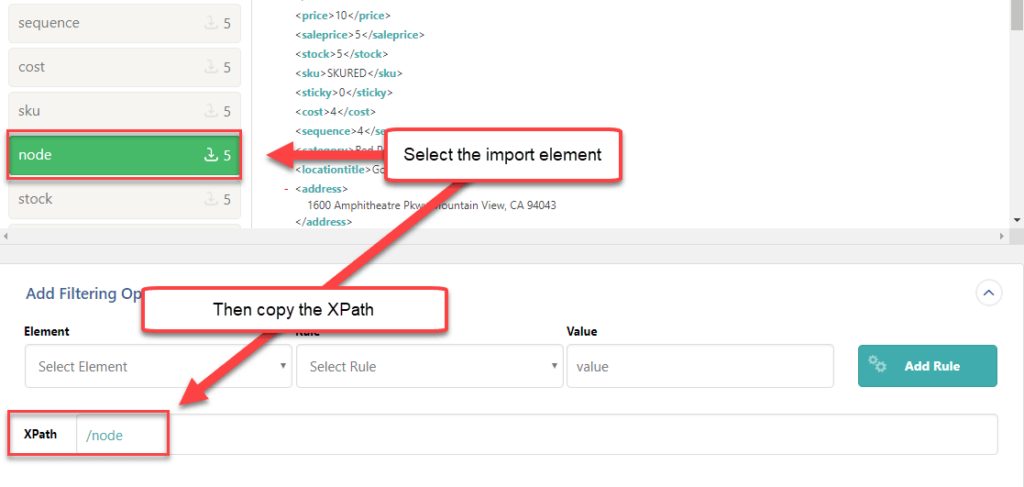 Copy XPath from Dummy Import