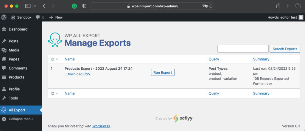 WP All Export for Clients