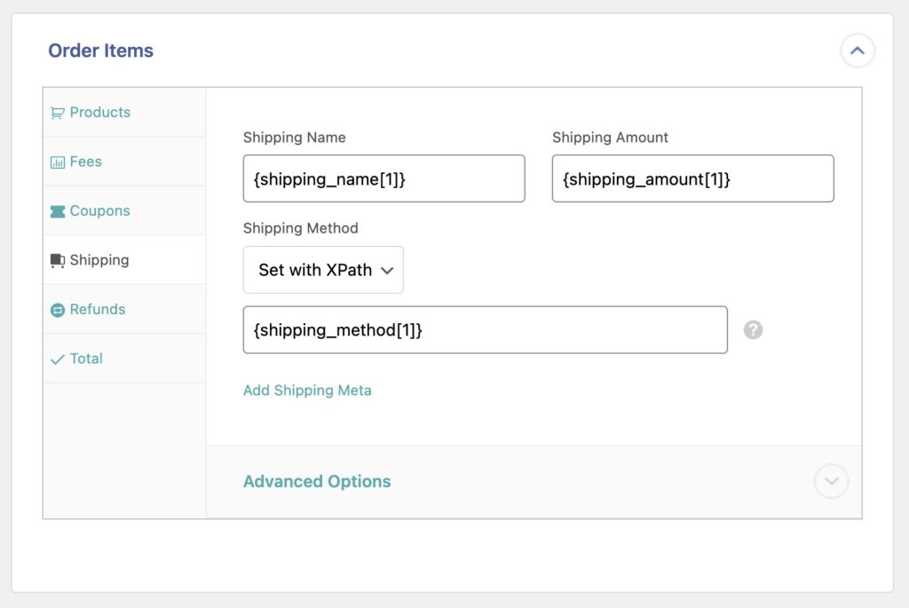 Import WooCommerce Orders Shipping Tab