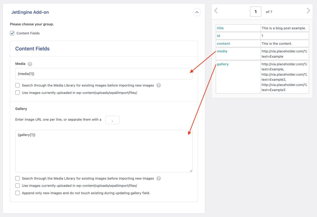 Import JetEngine Content Fields Example Import File