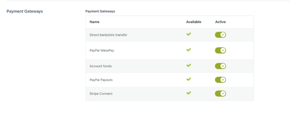 YITH Affiliates payment gateways