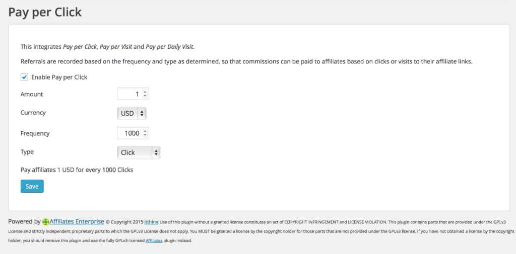 pay per click commission