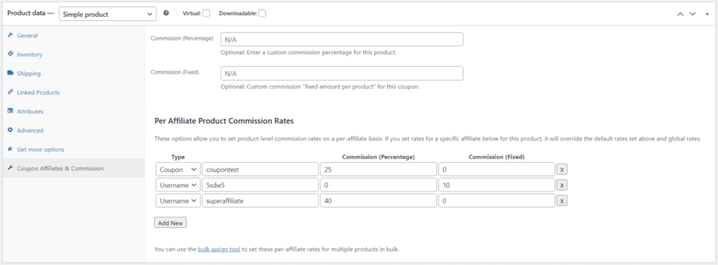 per affiliate commission