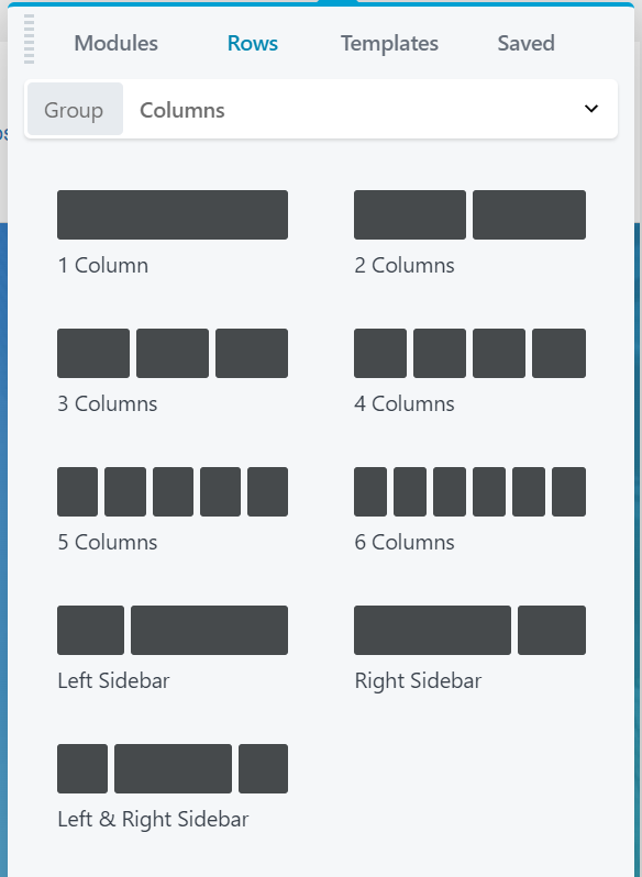 Predesigned Column Layouts