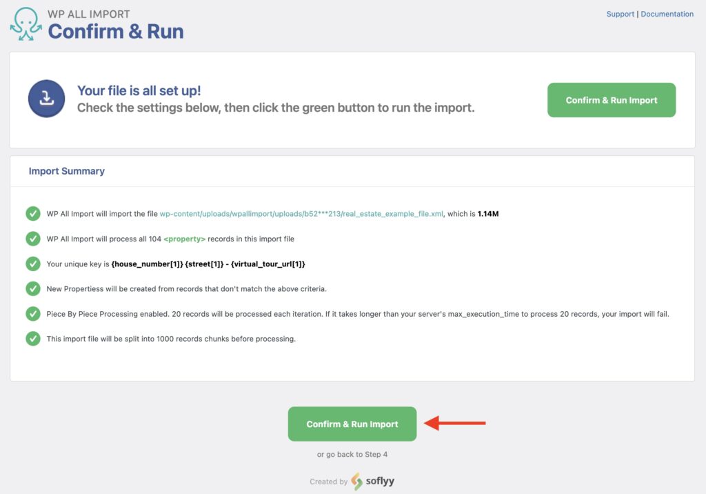 Import Meta Box Custom Fields Confirm and Run