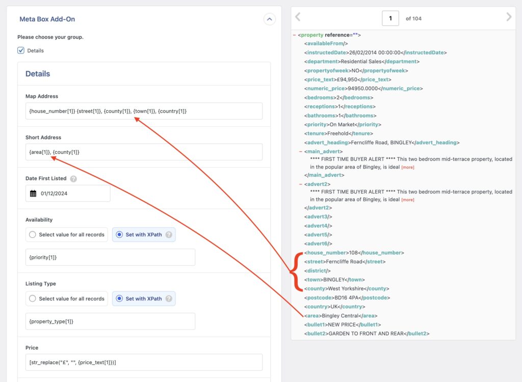 Import Meta Box Custom Fields Example Fields Filled In