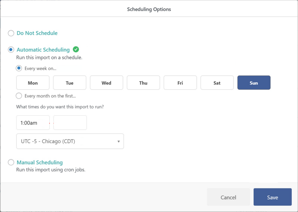 Automatic Scheduling Service