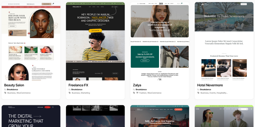 Breakdance template library