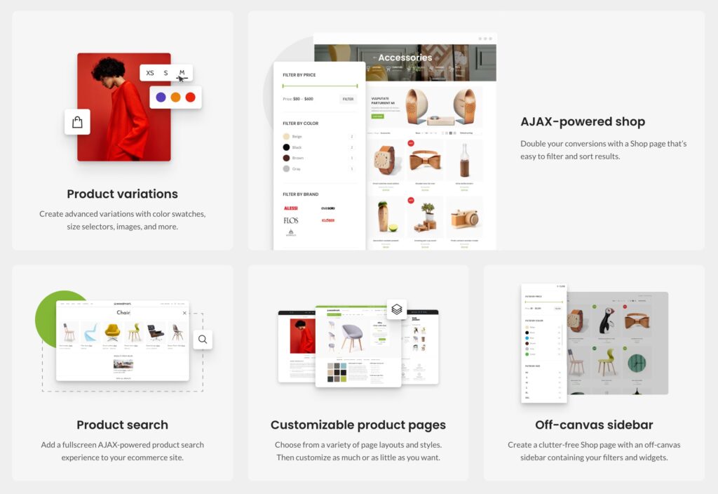 WoodMart WooCommerce features