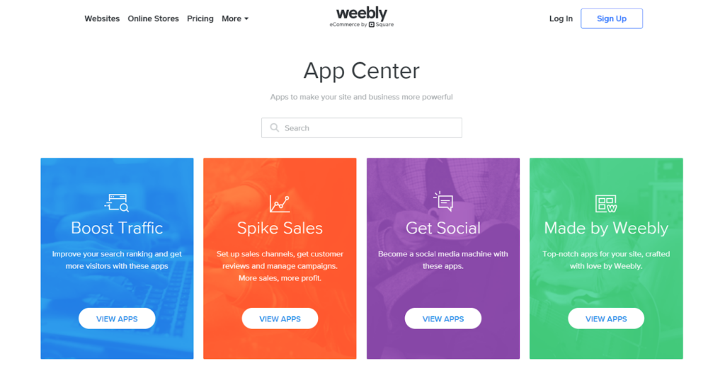 Weebly app center