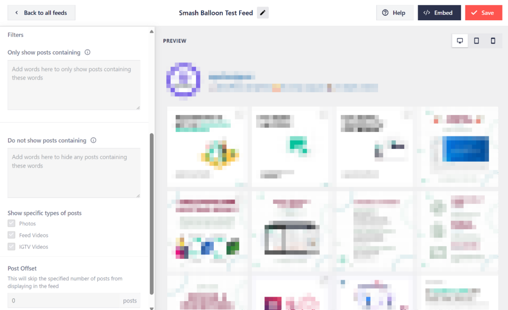 Smash Balloon filters