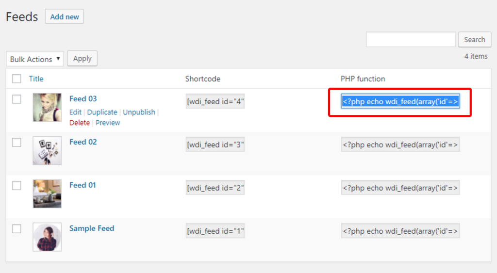 add 10web instagram feed to website using PHP