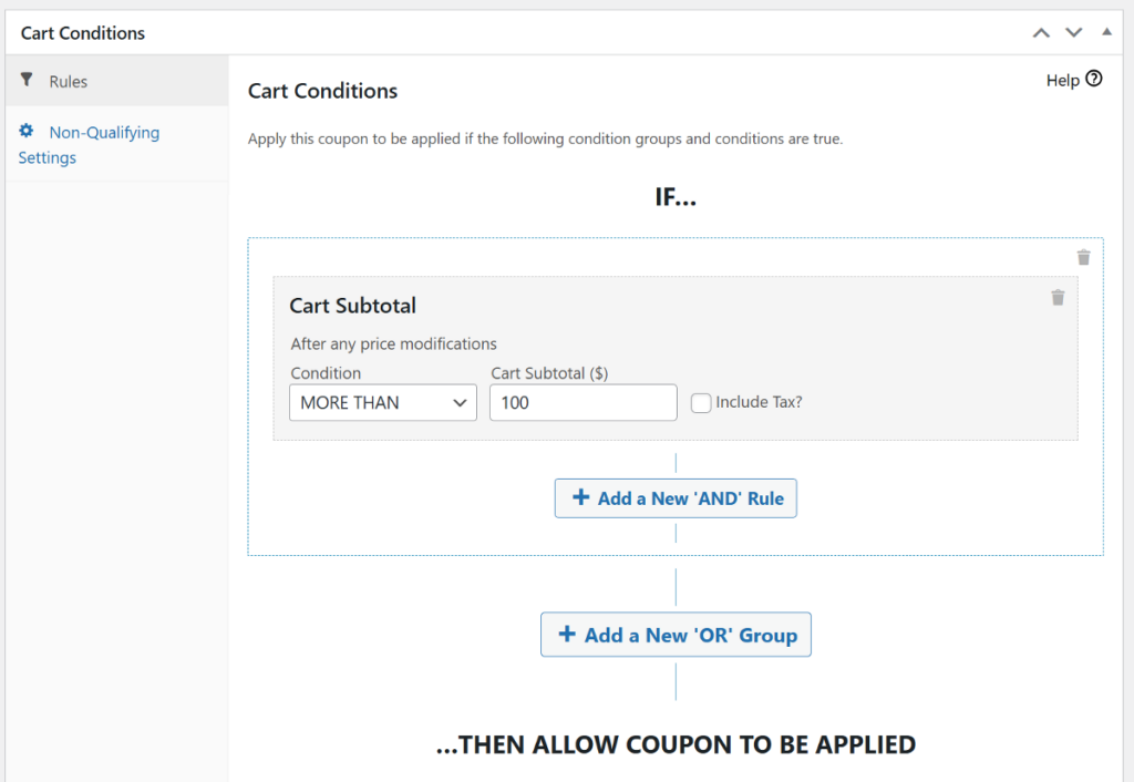 Cart Condition rules in Advanced Coupons
