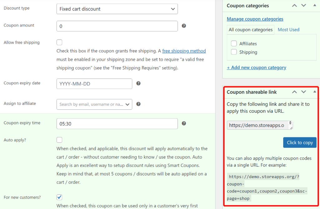 URL coupon by StoreApps
