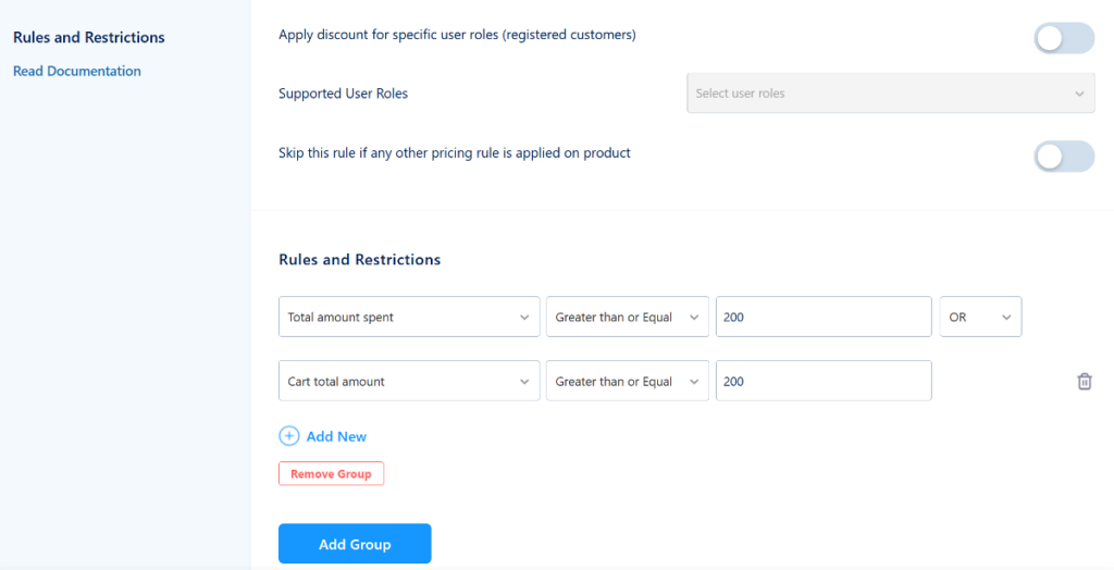 advanced rules conditions in acoweb dyanmic pricing plugin