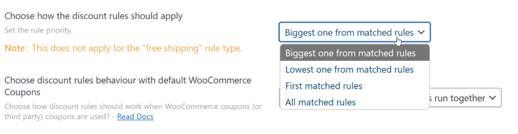 discount rules application priority