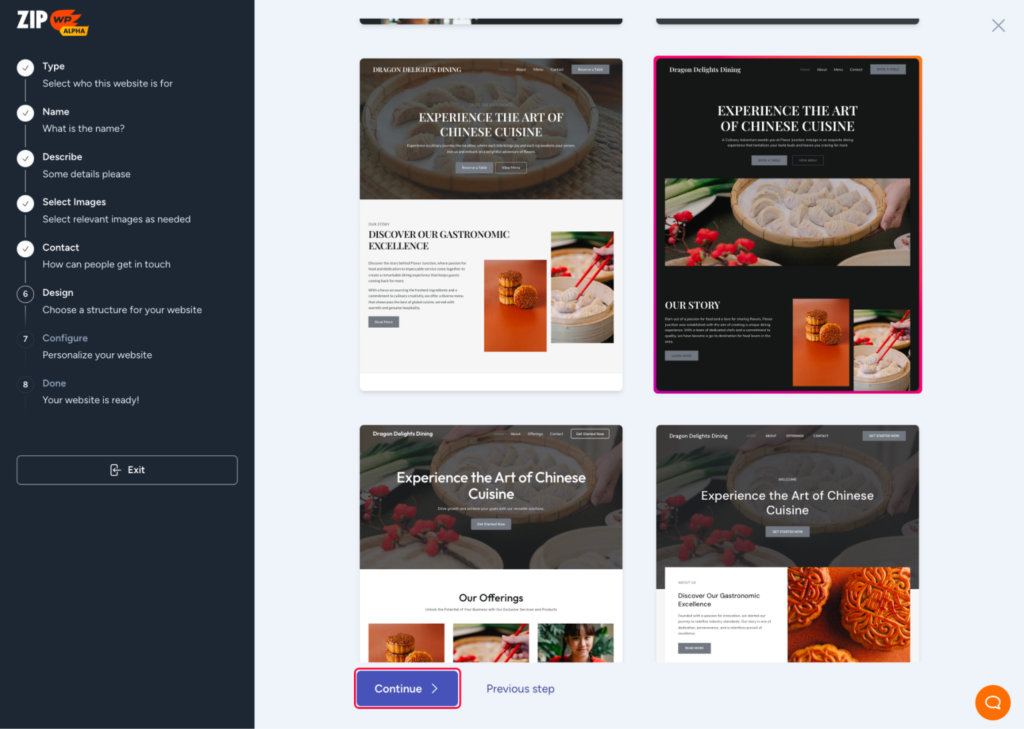 zipwp ai website builder