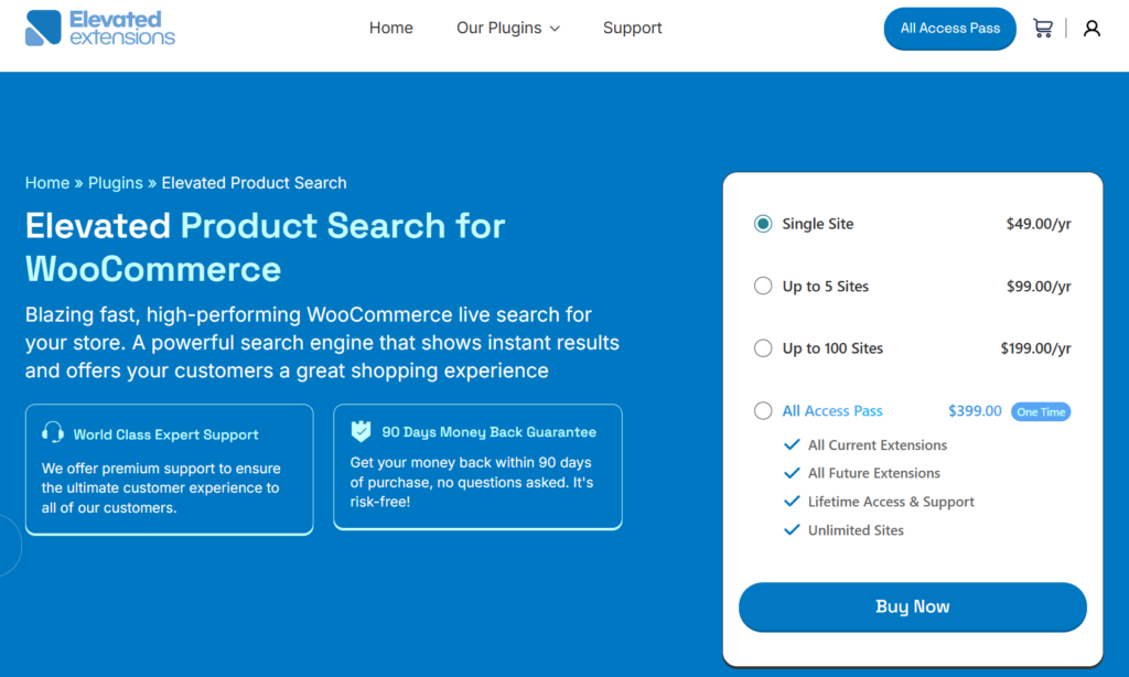 Elevated Product Search for WooCommerce