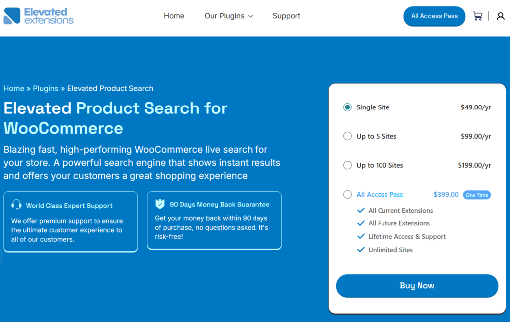 Elevated Product Search for WooCommerce