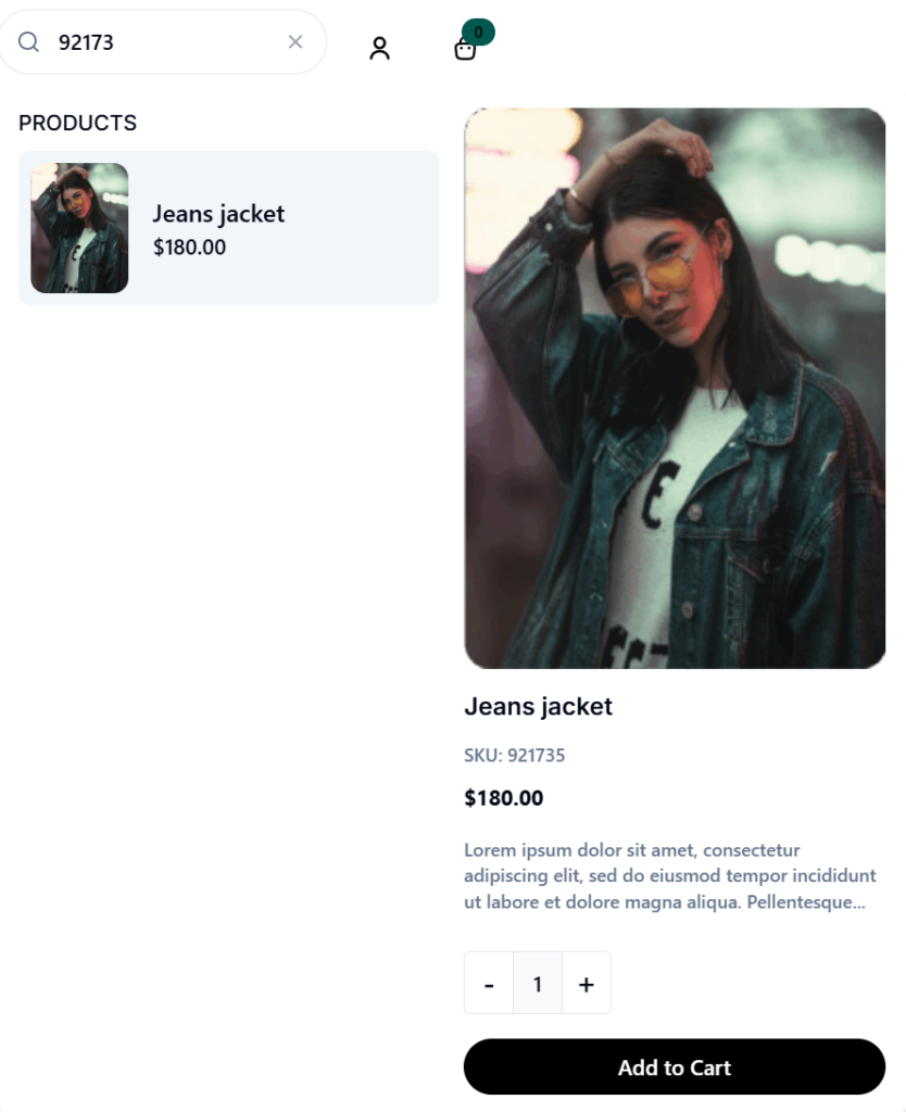 Elevated Product Search - Search Preview