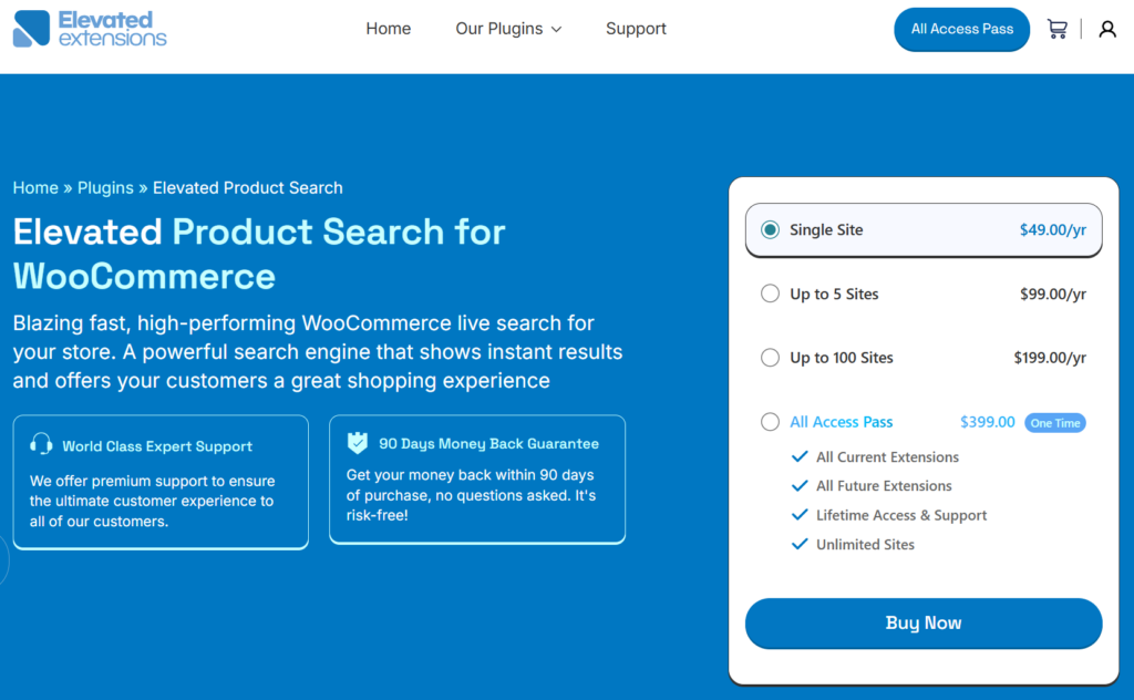 Elevated Product Search for WooCommerce