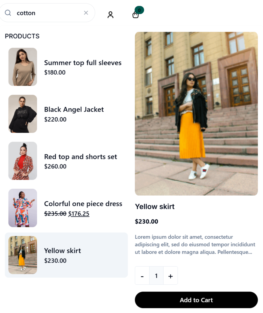 Elevated Product Search Preview