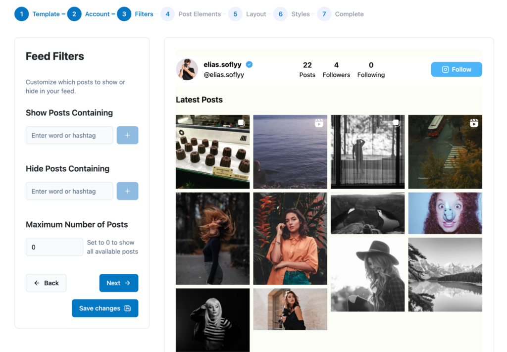 elevated-instagram-feed-filters-settings