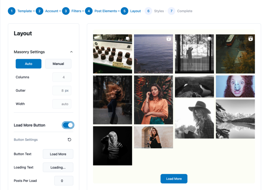 elevated-instagram-feed-layout-settings