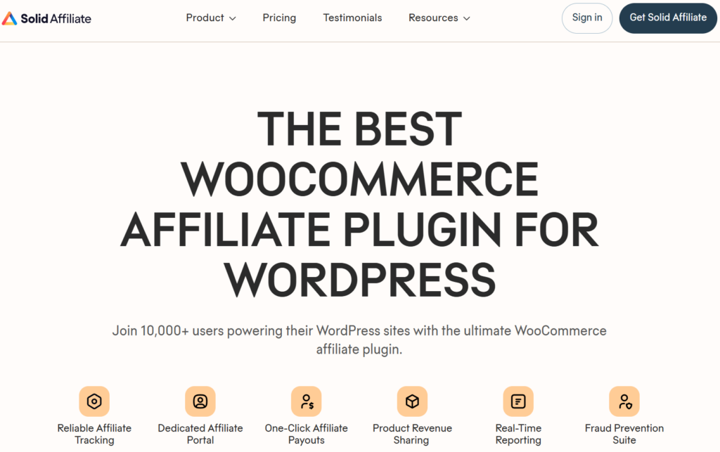 Solid Affiliate Home Page
