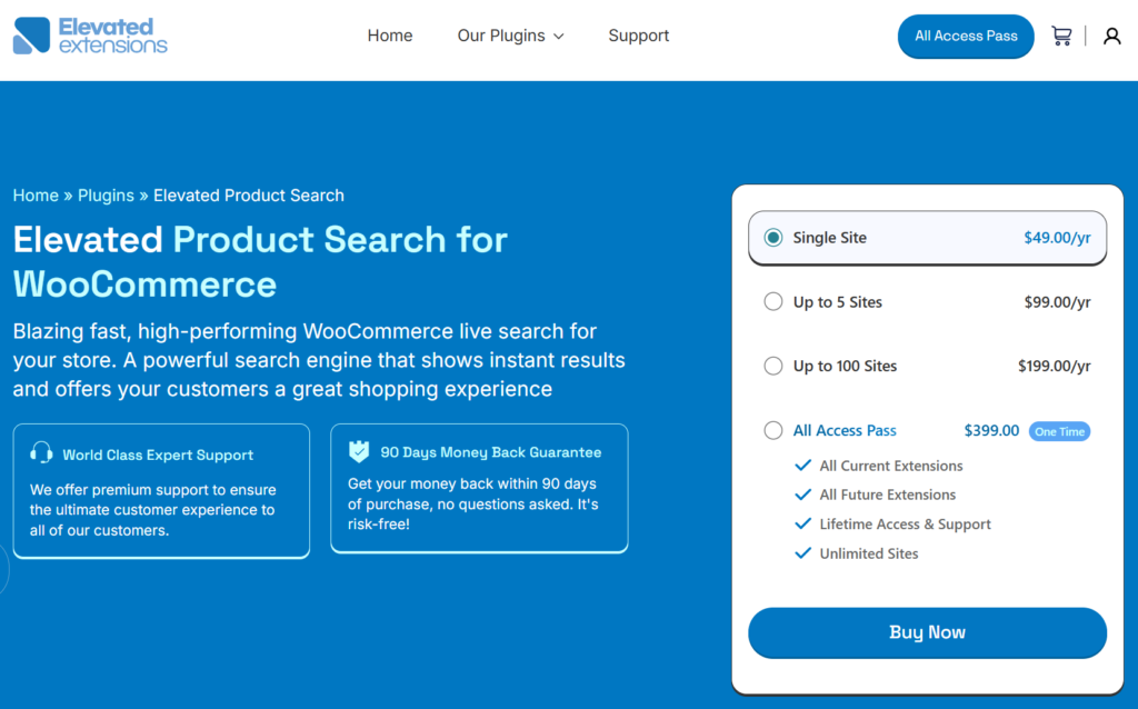 Elevated Product Search for WooCommerce