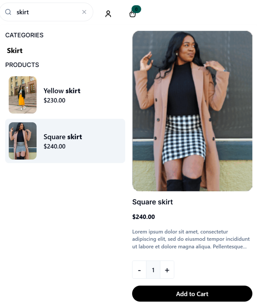 Elevated Product Search Preview