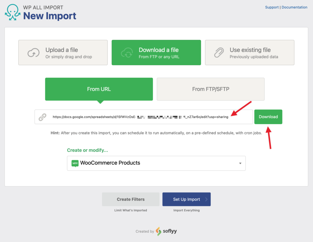 Download a File From URL by Using Google Sheet