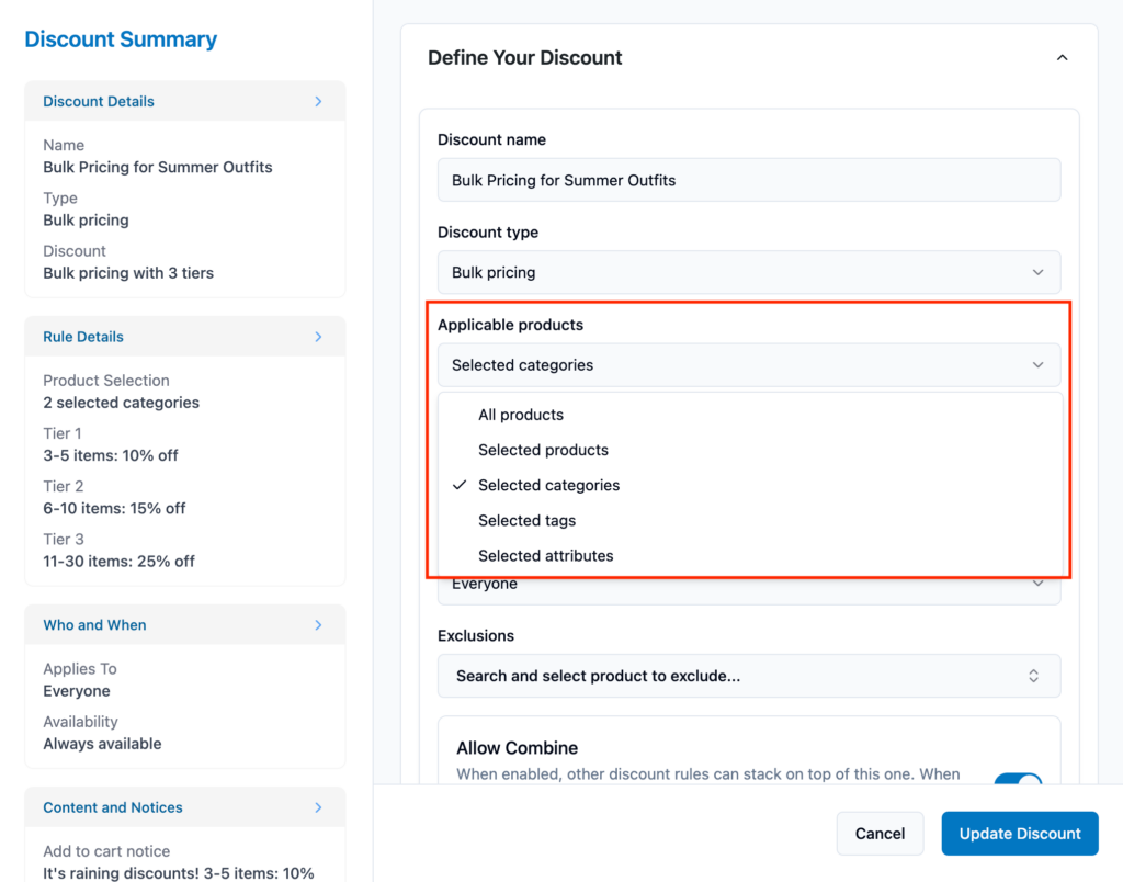 elevvated-discount-rules-products-filter