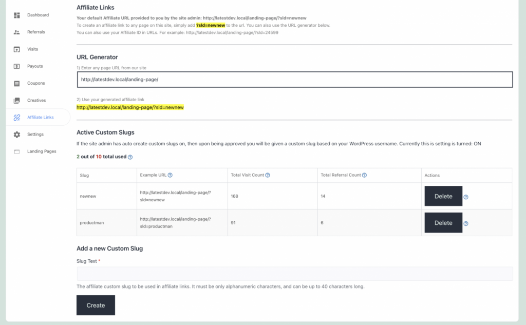 Solid Affiliate Link Generator
