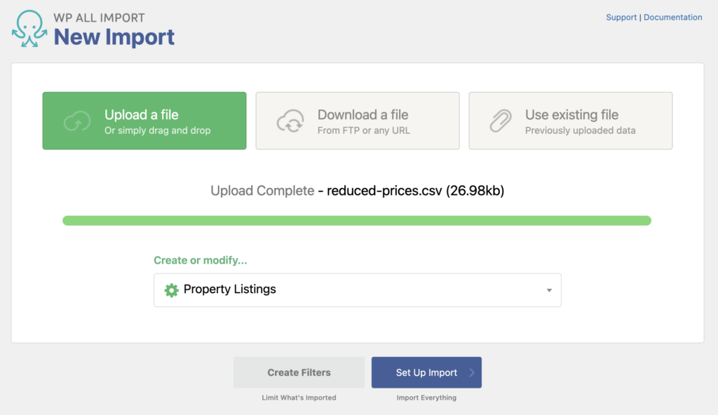 Manual Record Matching Step 1 Create New Import