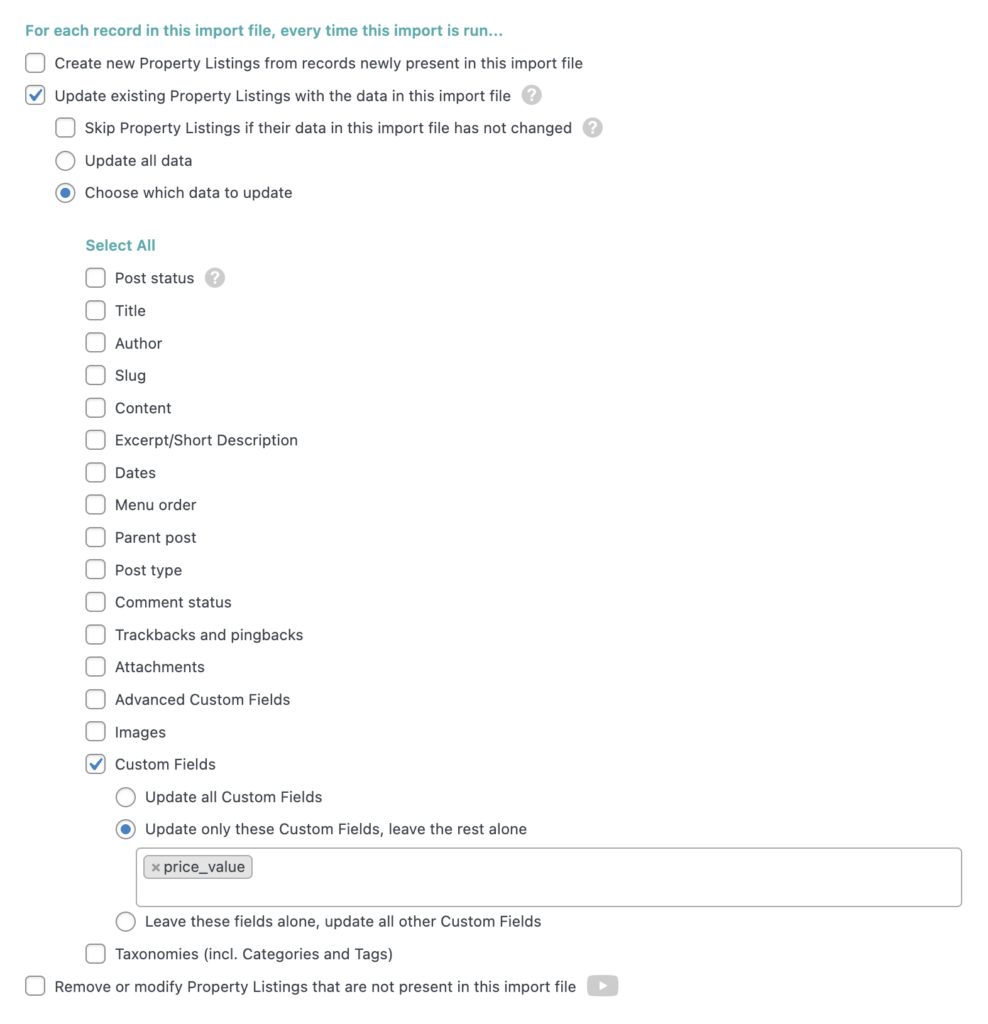Select What Field to Update Manual Record Matching